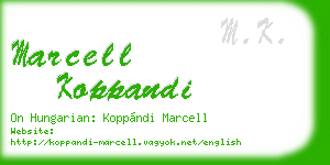 marcell koppandi business card