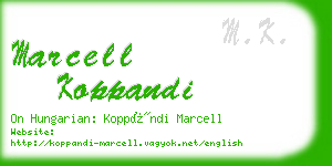 marcell koppandi business card